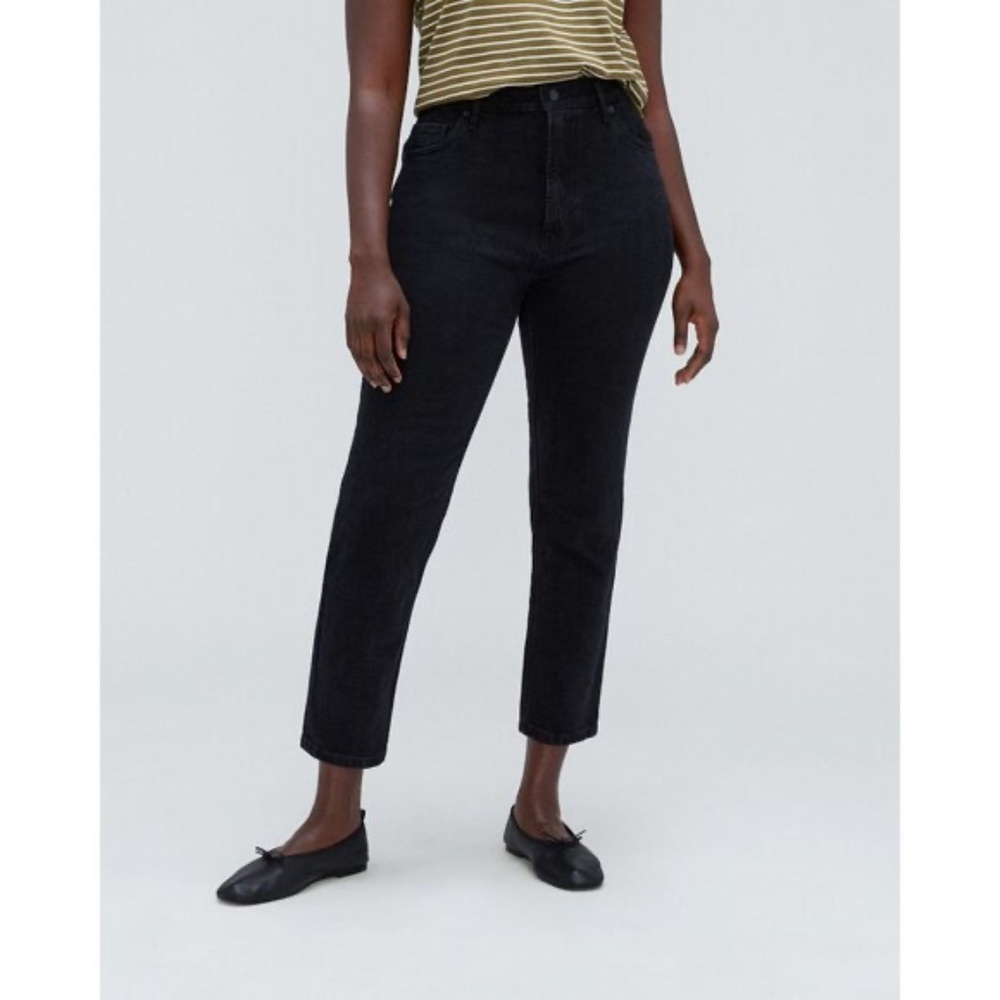 Everlane Womens The Original Curvy Cheeky Jeans Stretch Black 33